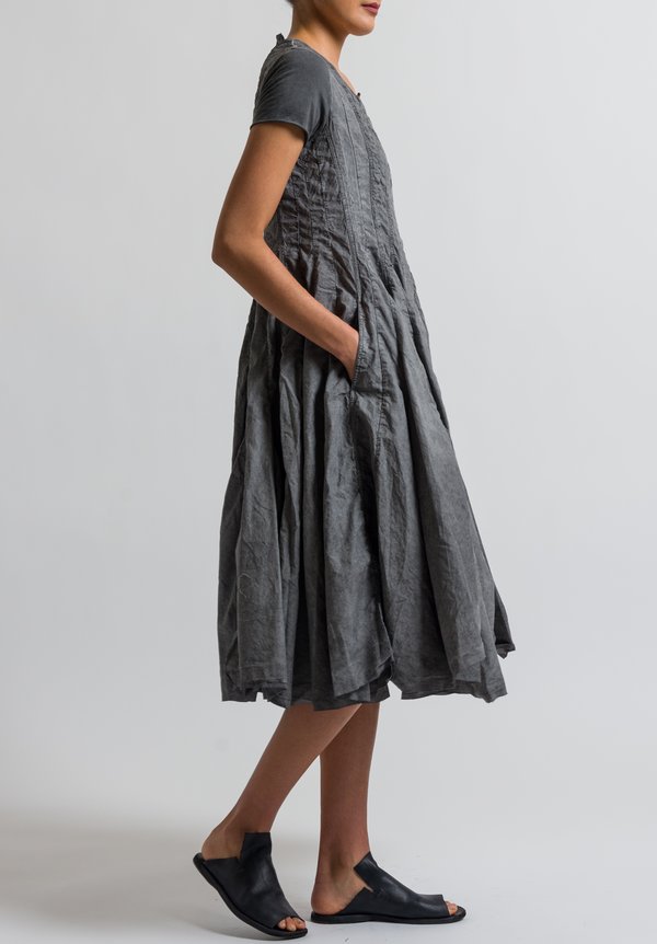 Rundholz Dip Fit and Flare Dress in Coal	