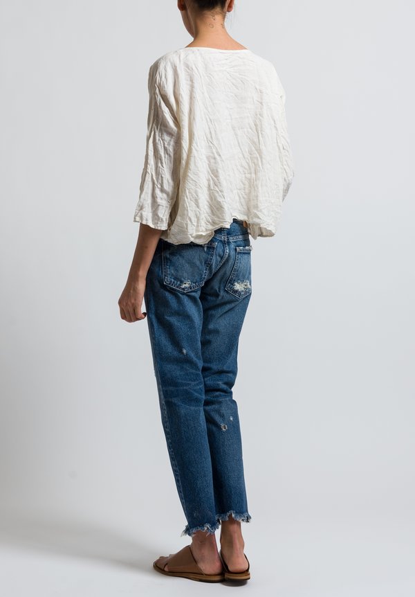 Moussy MV Kelley Tapered Leg Jeans in Mid Blue	