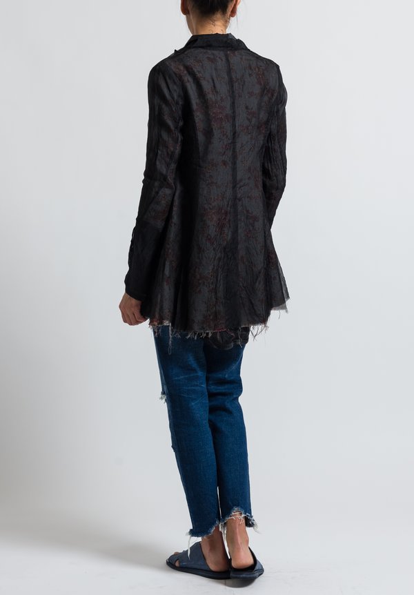 A Tentative Atelier Jonquill Blazer in Black/ Vintage Blue	