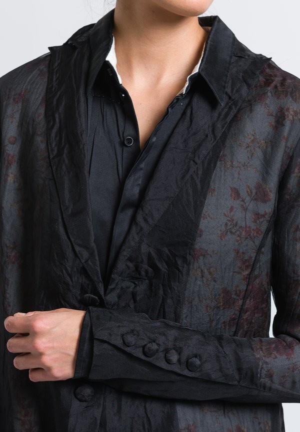 A Tentative Atelier Jonquill Blazer in Black/ Vintage Blue	