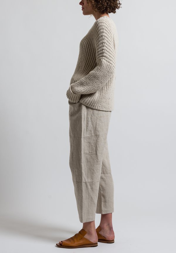 Lauren Manoogian Linen Pocket Pants in Flax	