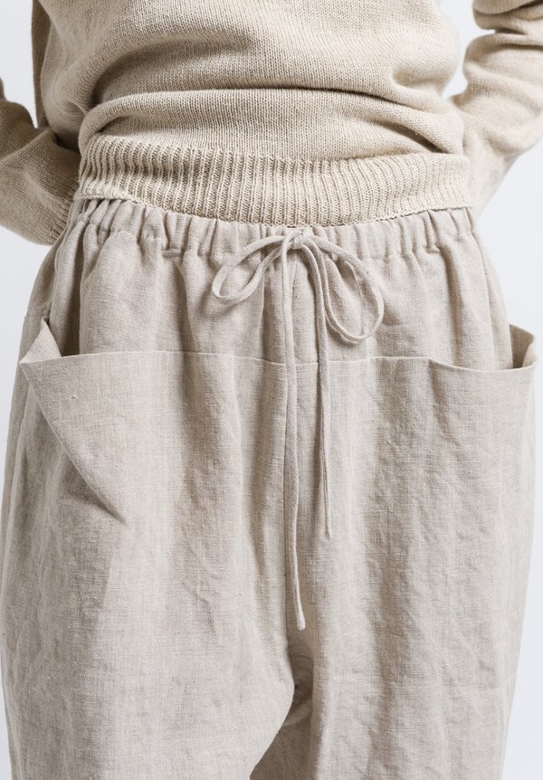 Lauren Manoogian Linen Pocket Pants in Flax	