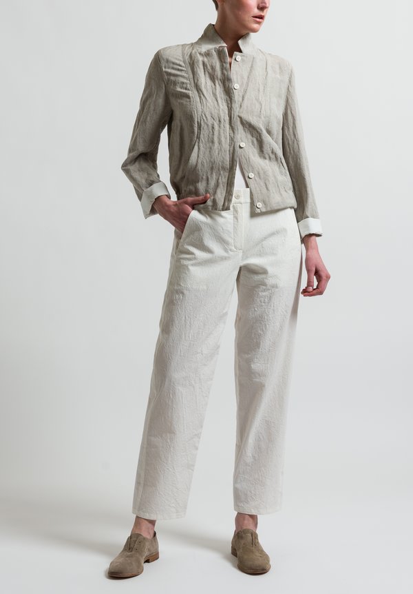 Annette Gortz Pu Pants in Off White	