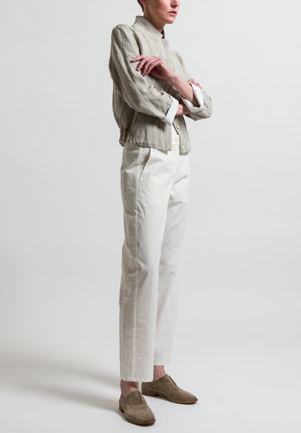 Annette Gortz Pu Pants in Off White	
