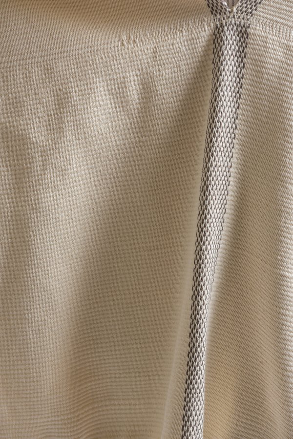 VOZ Pima Cotton Manta Custom Poncho in Crème/ Truffle	
