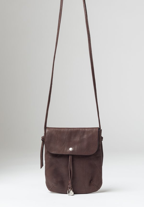 Massimo Palomba Eva Wood Basket Weave Small Crossbody Bag in Black