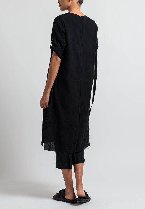 Studio B3 Cotton Milita Dress in Black	