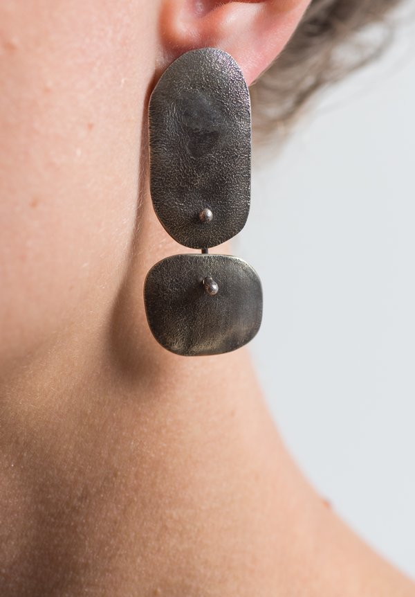 Holly Masterson Hand-Formed Oval and Irregular Plate Earrings	