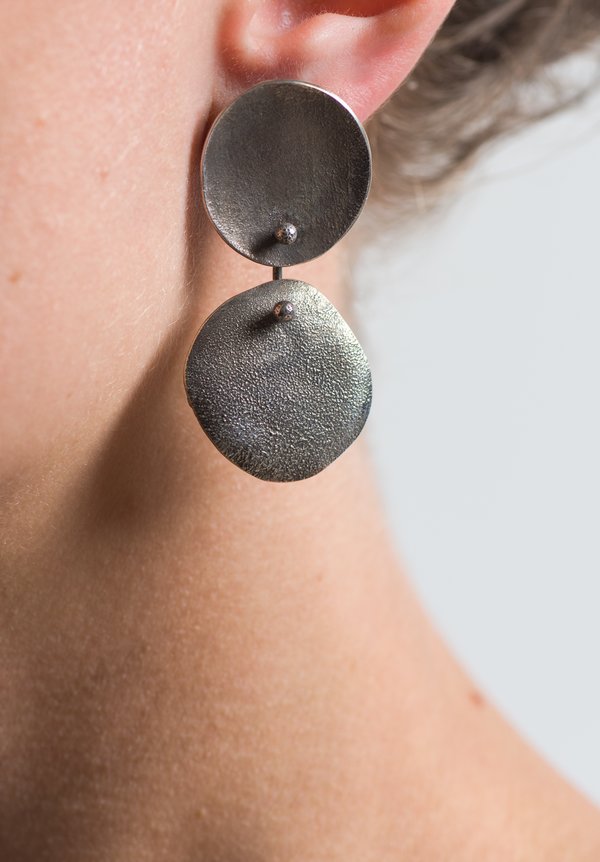 Holly Masterson Hand-Formed Circular Plate Earrings	