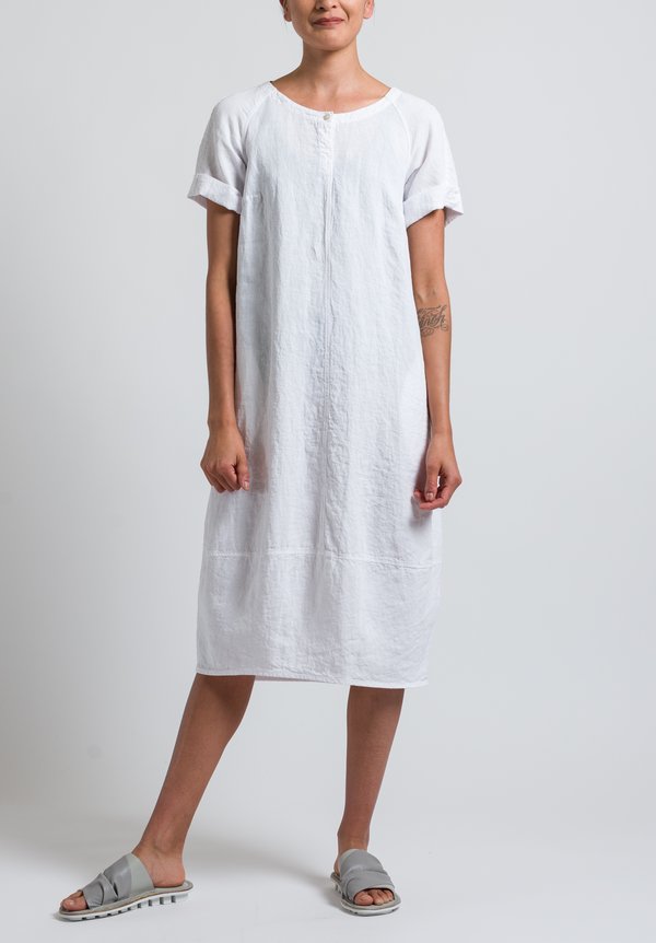 Oska Linen Pleni Dress in White	
