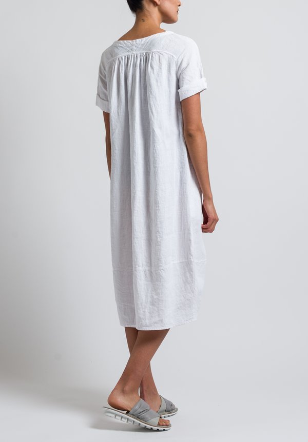 Oska Linen Pleni Dress in White	
