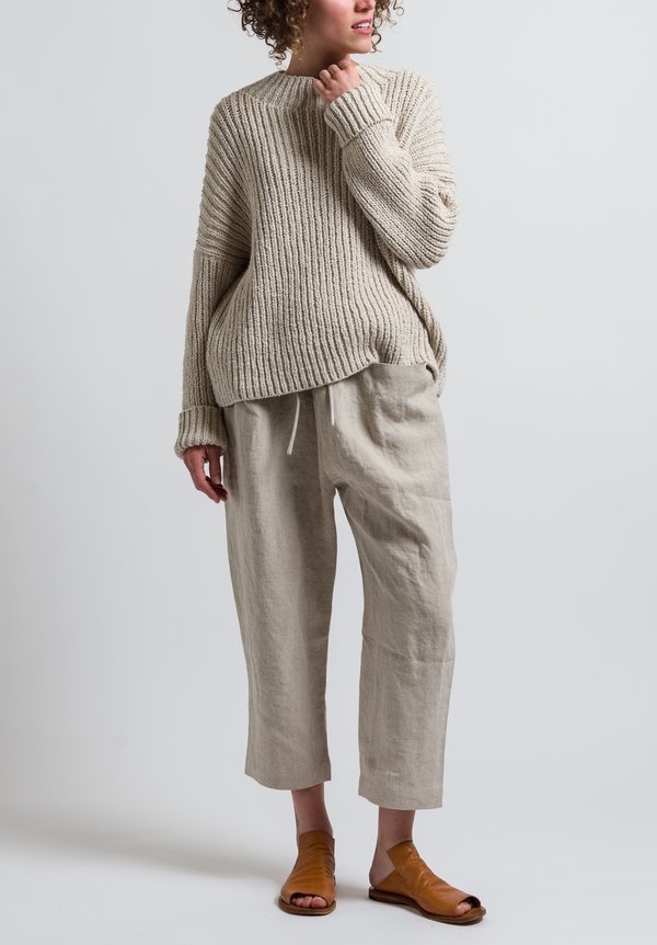 Lauren Manoogian Rib Boucle Pullover in Oyster | Santa Fe Dry