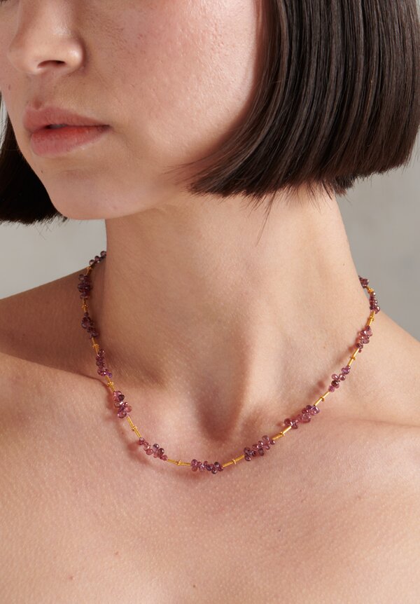 Greig Porter 18K, Sapphires Pear Bead Necklace	