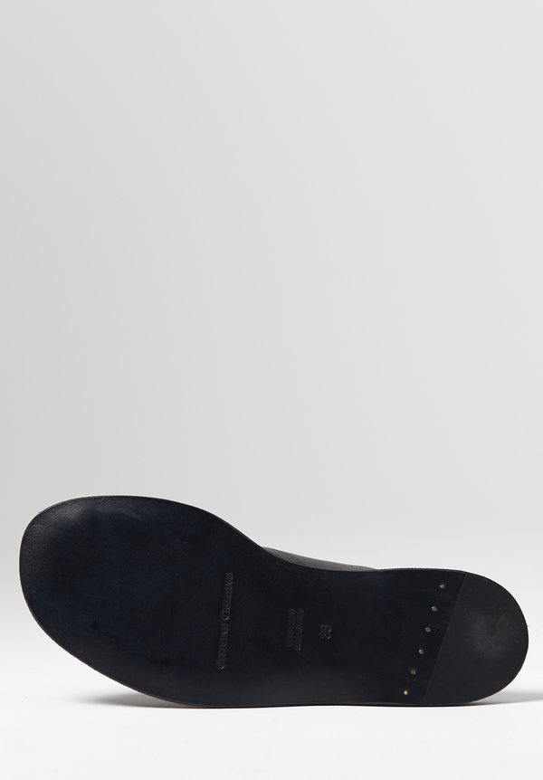 Officine Creative Itaca Slip-On Sandals in Nero	