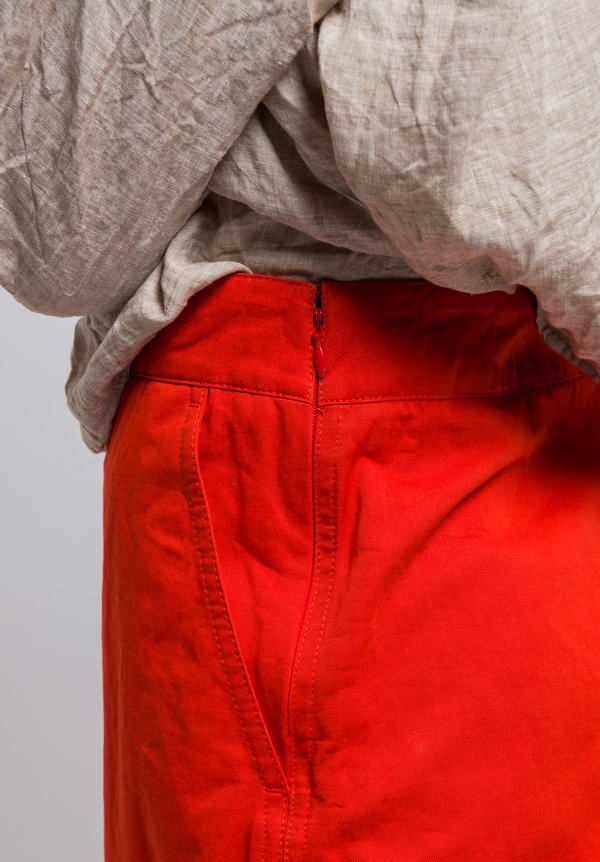 Marni Drill Shorts in Orange Red	