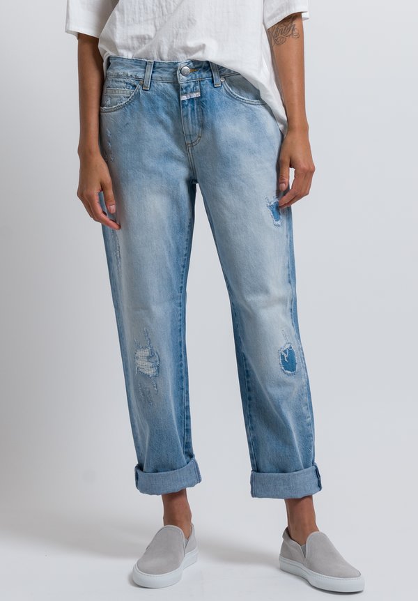 Closed Relaxed Distressed Jay Jeans in Pale Blue | Santa Fe Dry Goods ...