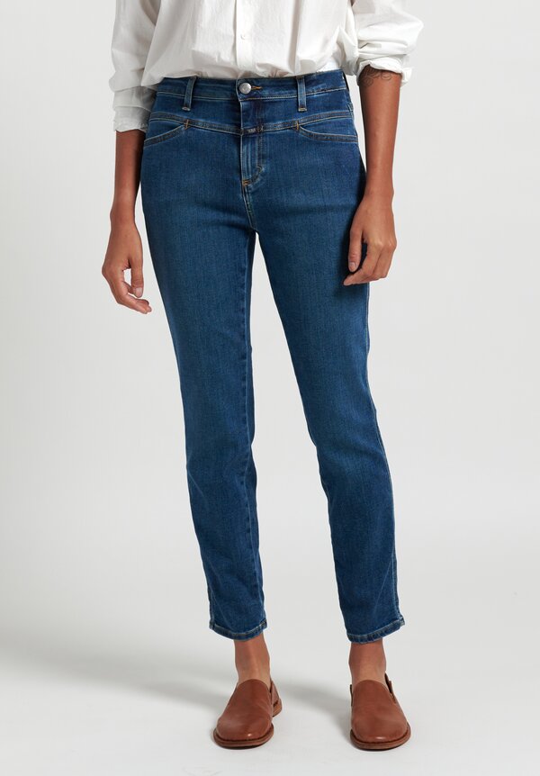 Closed Better Blue Skinny Pusher Jeans in Mid Blue	