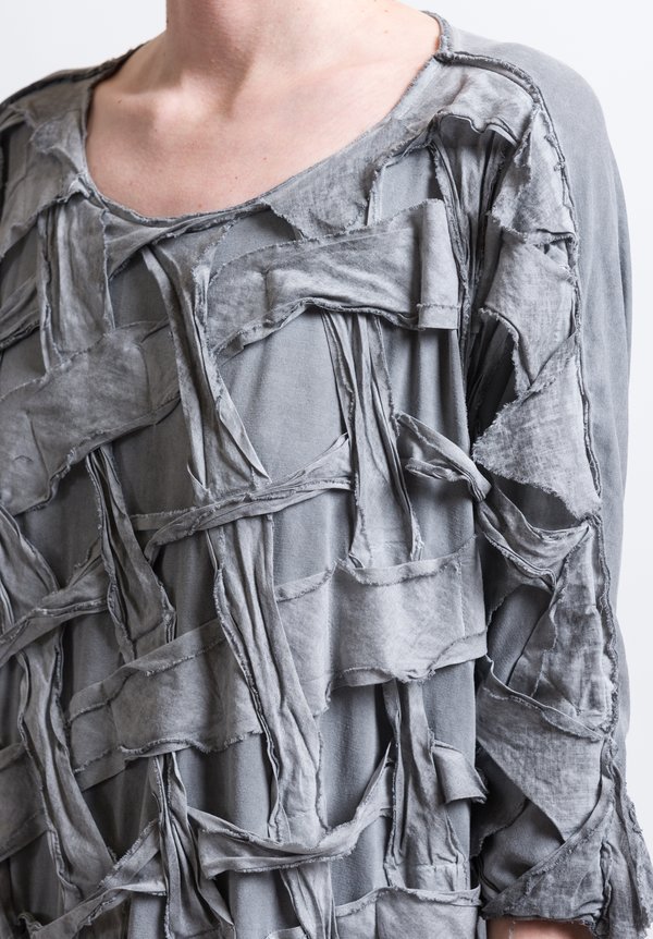 Rundholz Dip Basket Woven Dress in Coal	