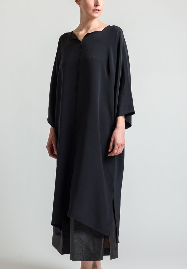 Shi Cashmere Long Silk Dress in Black | Santa Fe Dry Goods . Workshop ...
