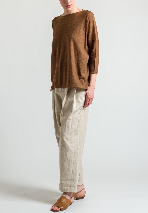 Shi Cashmere Millenium Sweater in Chestnut	