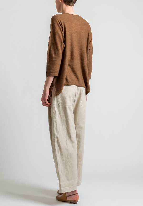 Shi Cashmere Millenium Sweater in Chestnut	