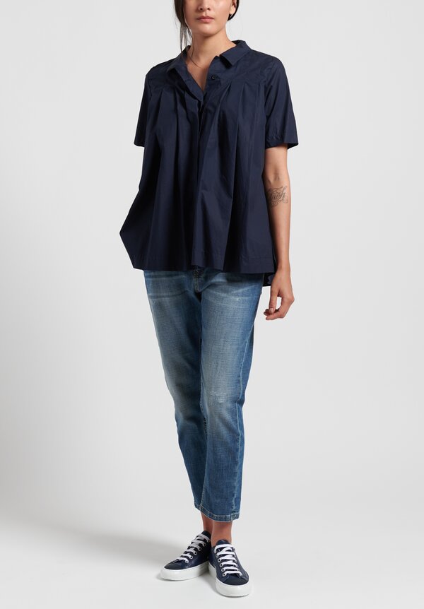 Casey Casey Laque Charlotte Shirt in Navy	