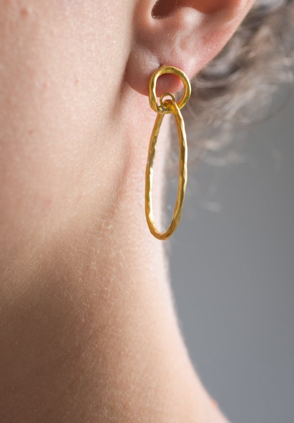 Lika Behar 24K, Reflections Double Circle Earrings	