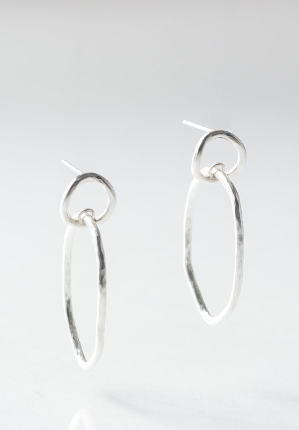 Lika Behar Sterling Silver, Reflections Double Circle Earrings	