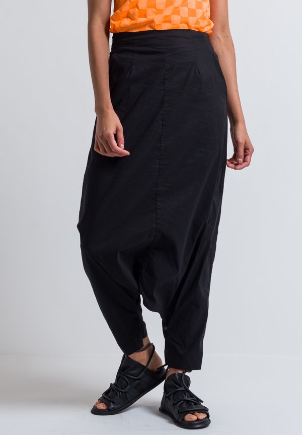 Rundholz Extreme Drop Crotch Pants in Black	