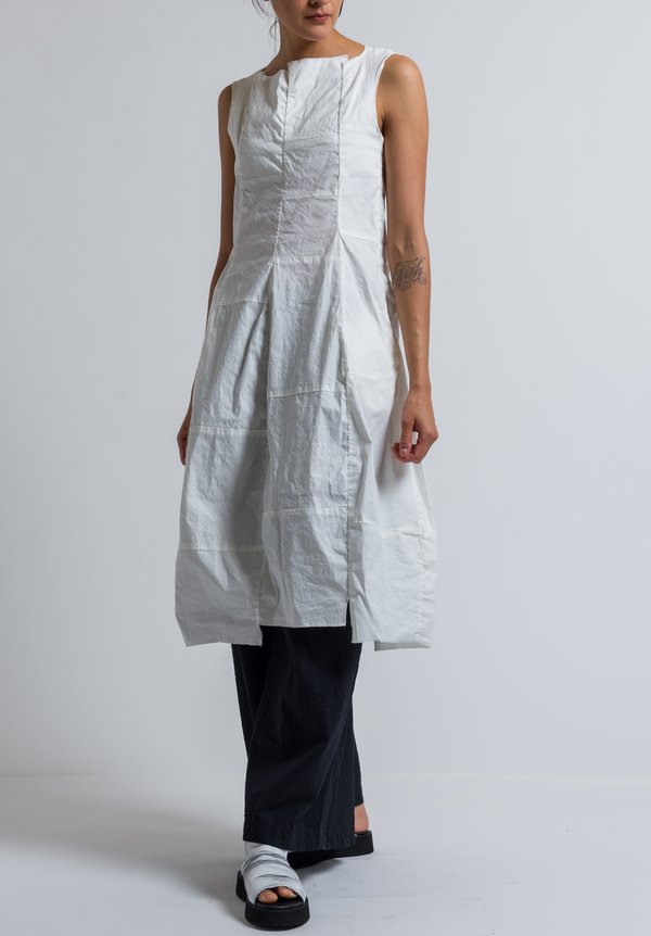 Rundholz Patchwork Tulip Dress in Off White	