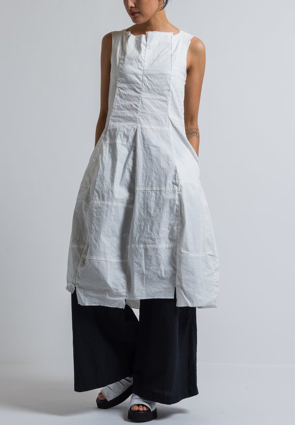 Rundholz Patchwork Tulip Dress in Off White	