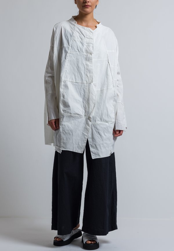 Rundholz Oversized Patchwork Jacket in Off White	