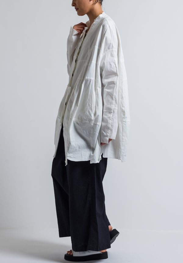 Rundholz Oversized Patchwork Jacket in Off White	