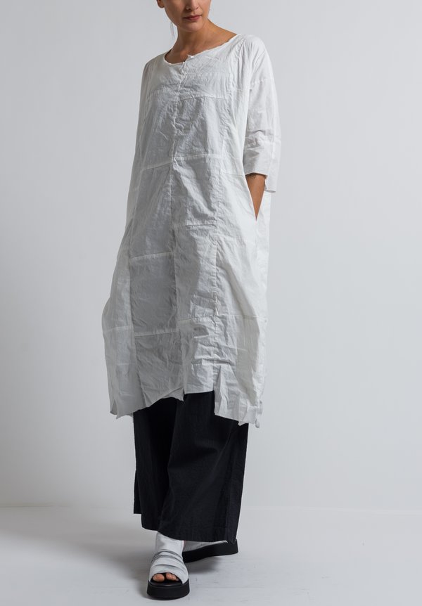 Rundholz Oversized Patchwork Dress in Off White	