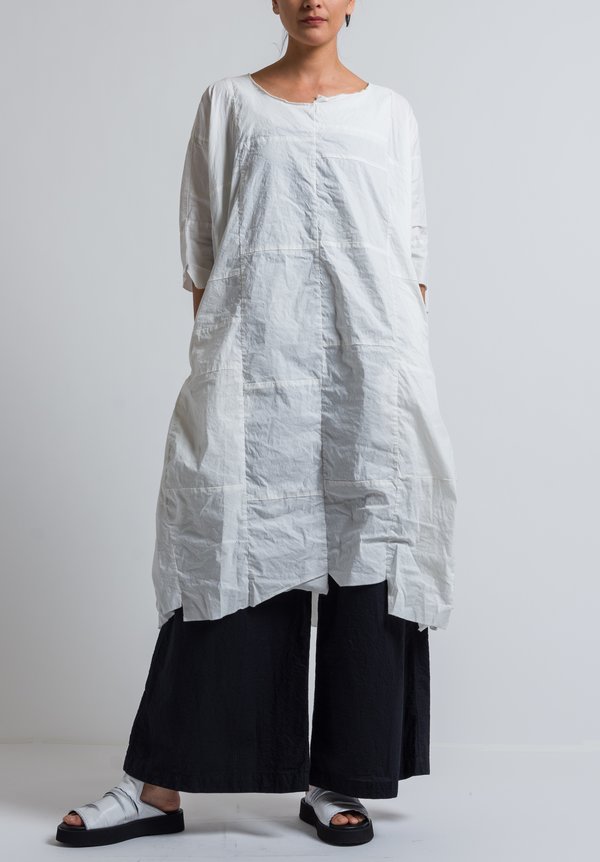 Rundholz Oversized Patchwork Dress in Off White	