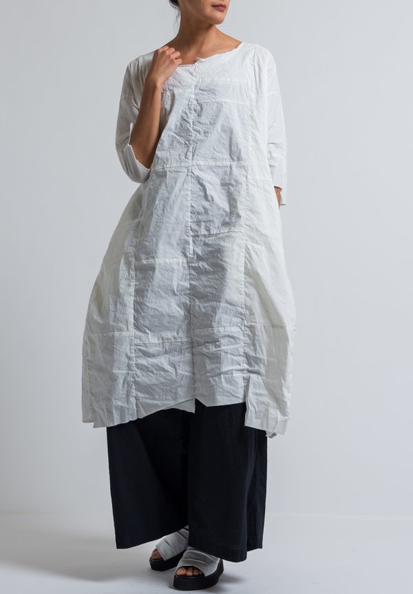 Rundholz Oversized Patchwork Dress in Off White	