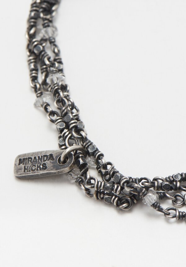 Miranda Hicks Herkimer Rosary Flapper Necklace	
