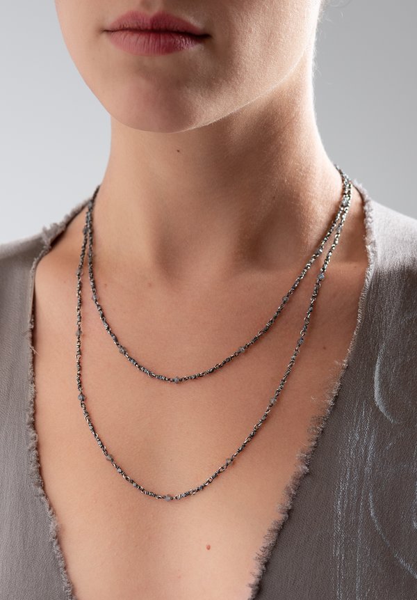 Miranda Hicks Small Labradorite Rosary Flapper Necklace	