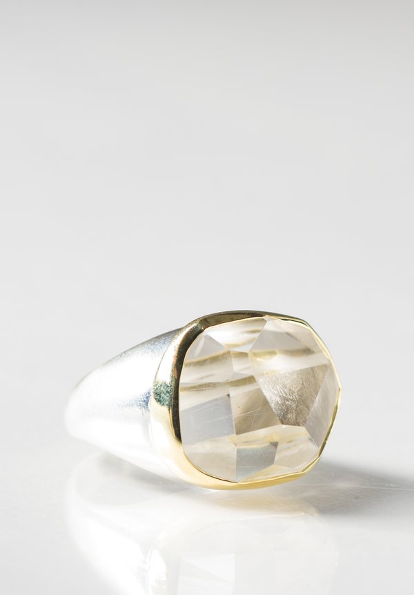 Margoni 18K and Sterling Silver Rock Crystal Ring	