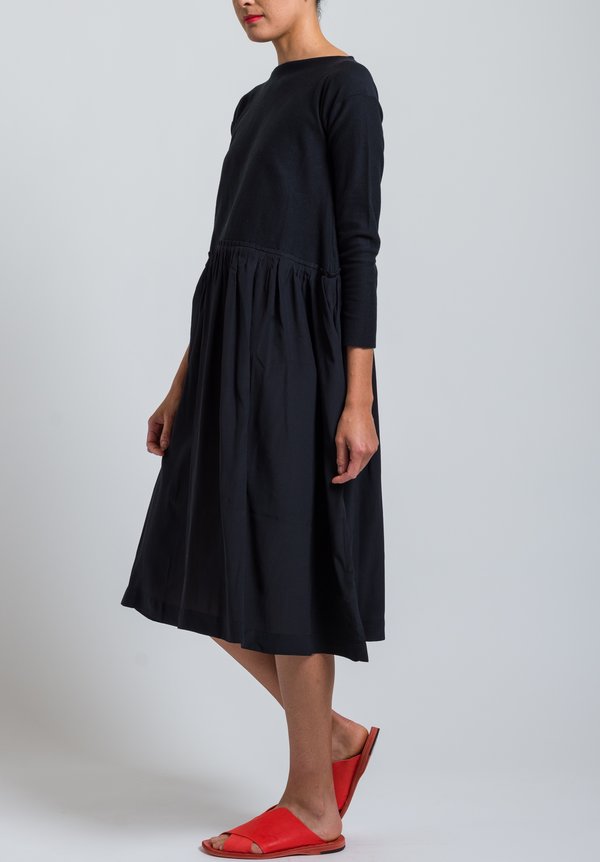 Daniela Gregis Cotton/ Silk Knitted Dress in Black	