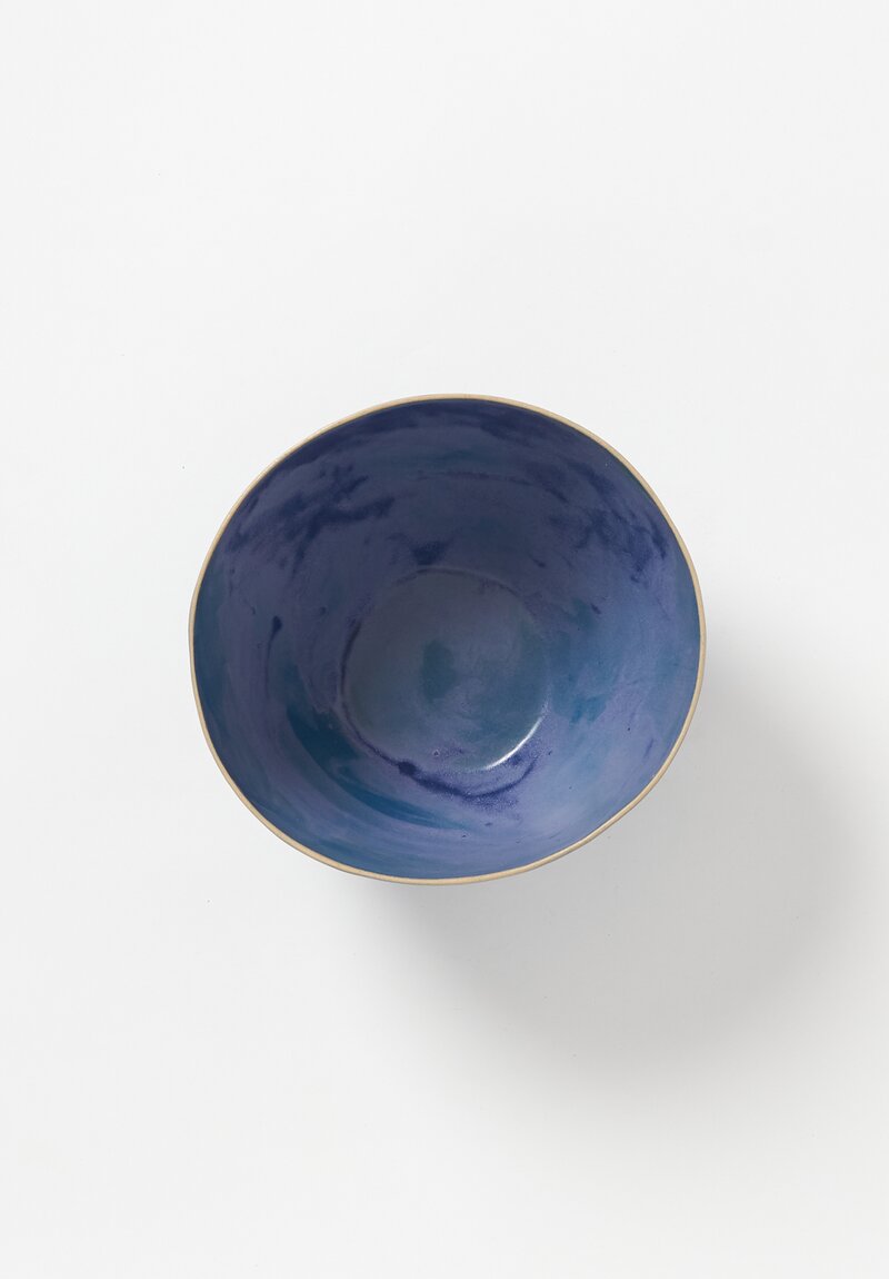 Laurie Goldstein Tall Ceramic Salad Bowl in Blue	