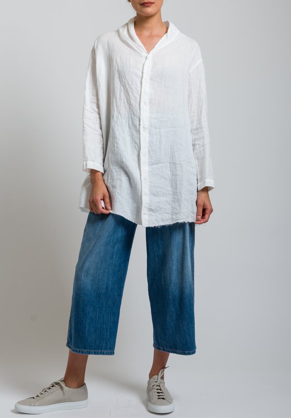 Kaval Linen Stole Shirt in Off White | Santa Fe Dry Goods . Workshop ...