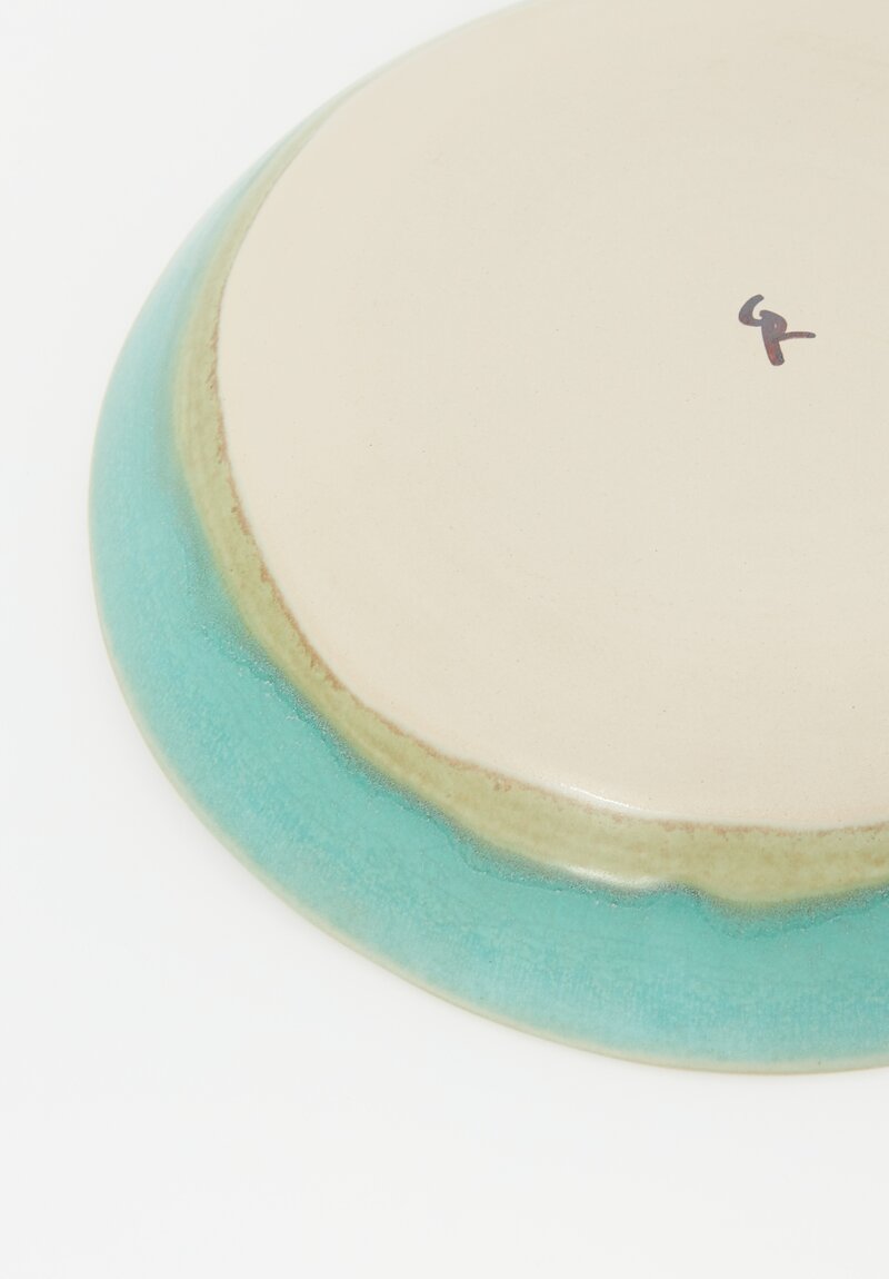 Christiane Perrochon Handmade Stoneware Soup Bowl Matte Turquoise	