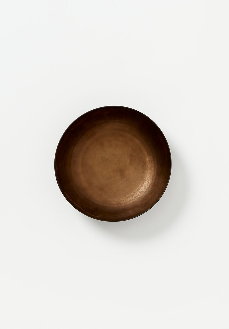 Christiane Perrochon Handmade Stoneware Soup Bowl Metallic Bronze	