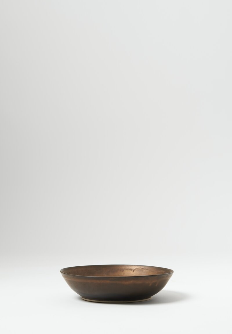 Christiane Perrochon Handmade Stoneware Soup Bowl Metallic Bronze	