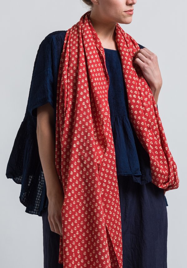 Maison de Soil Floral Patterned Scarf in Red | Santa Fe Dry Goods