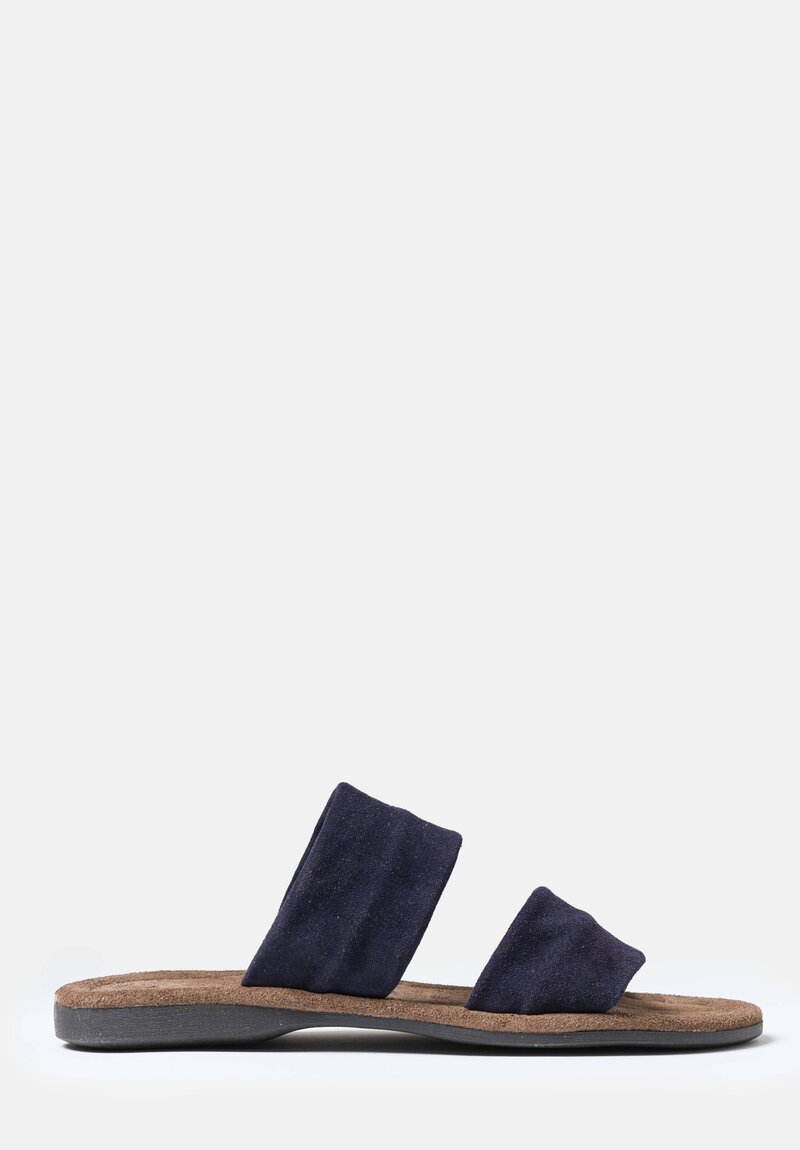 Maison de Soil Leather Parallel Strap Sandal in Adriano Night	