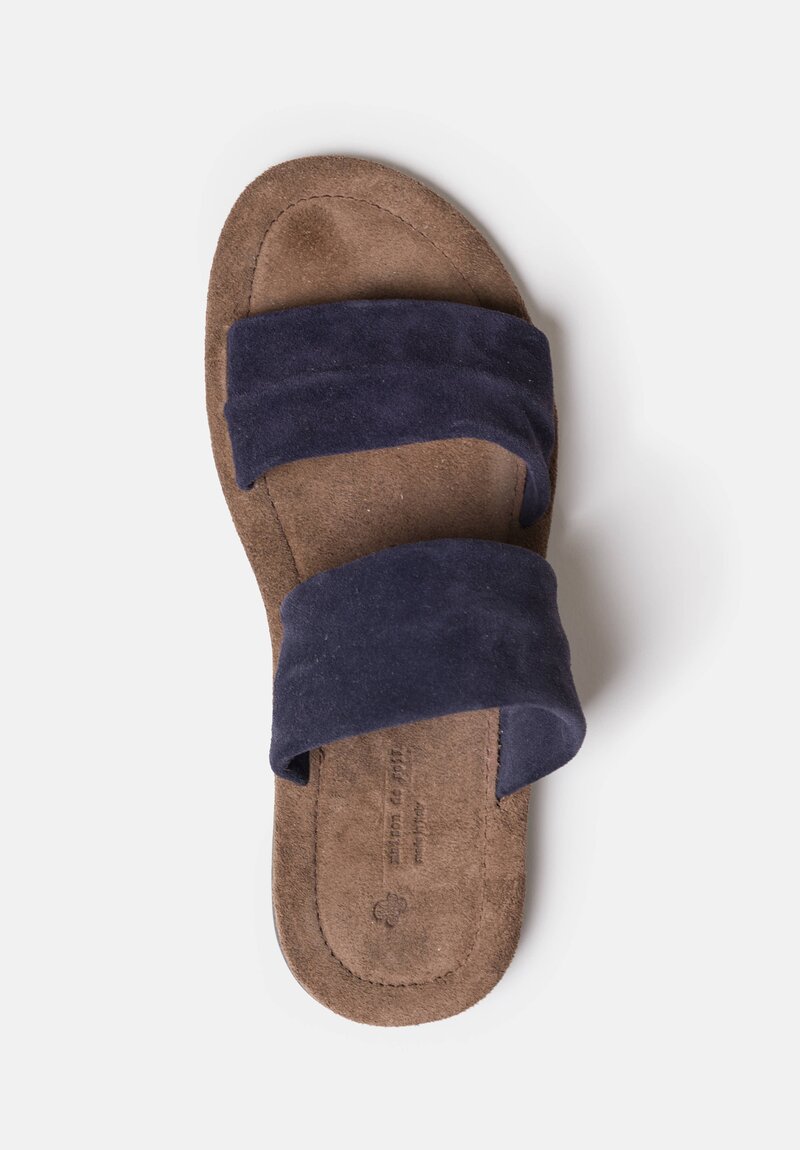 Maison de Soil Leather Parallel Strap Sandal in Adriano Night	