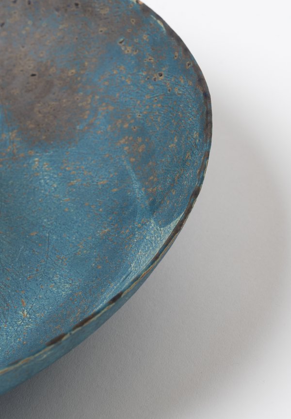 Linda Ouhbi Big Blue Stoneware Plate	