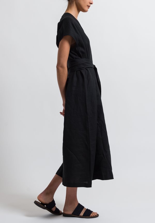 Cosmic Wonder Linen Ancient Dress in Black | Santa Fe Dry Goods ...